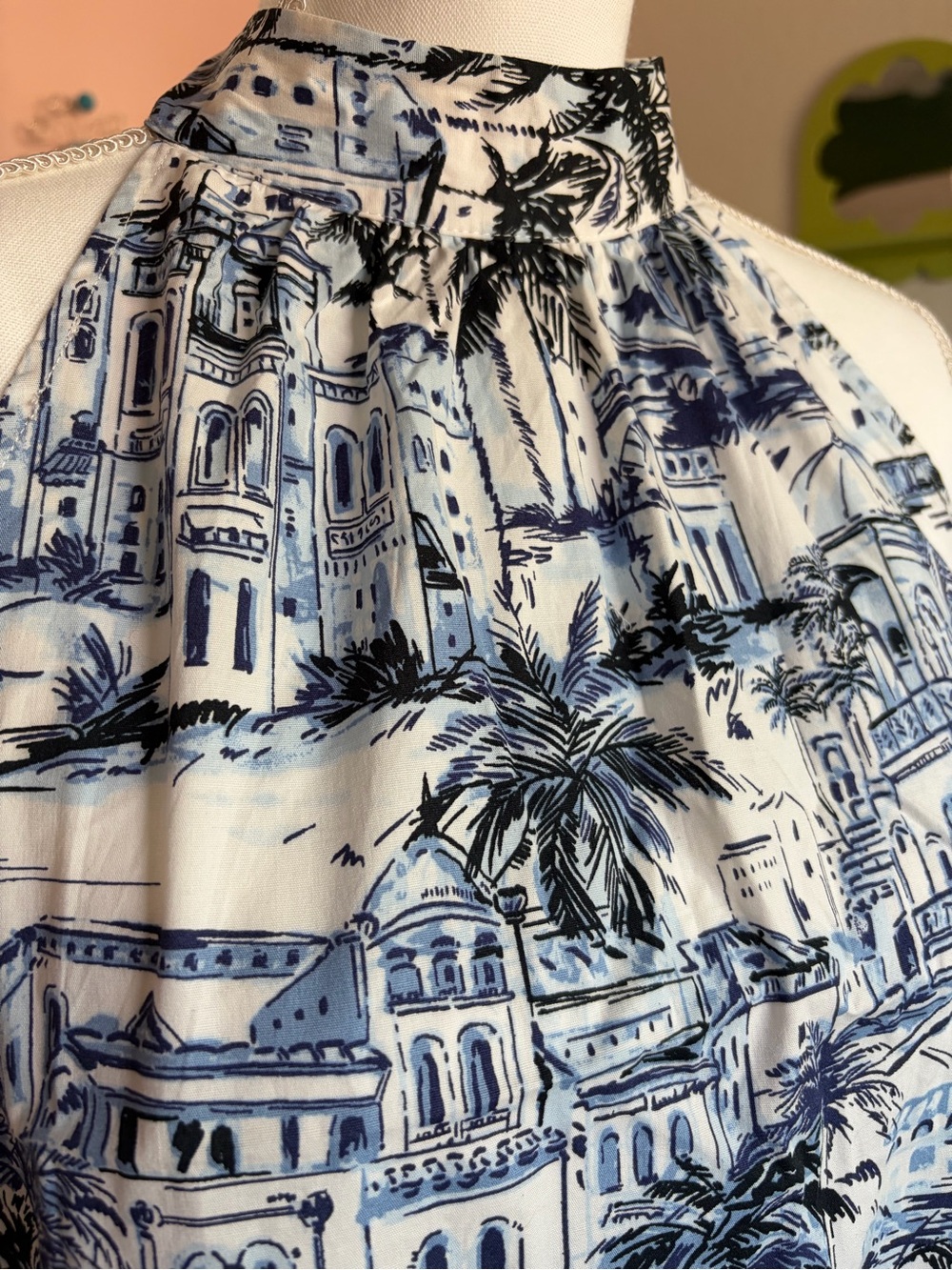 Calypso St Barth Blue and White Vacation Mini Dress - Picture 2 of 7